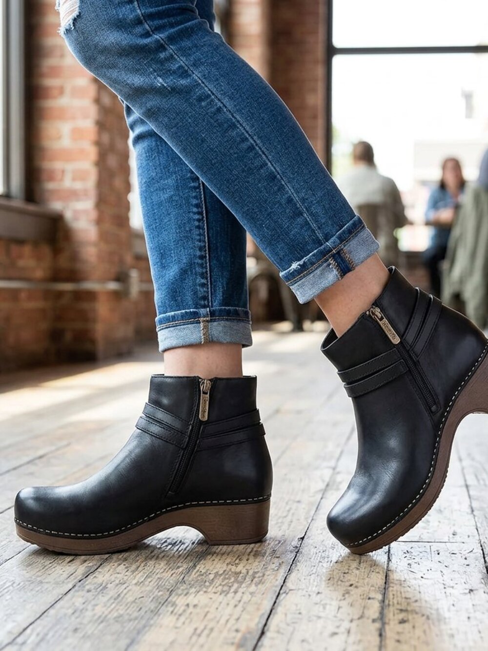 Dansko Brooks Ligtweight Ankle Boot Leather upper&Lining 42/11-11.5us Black
